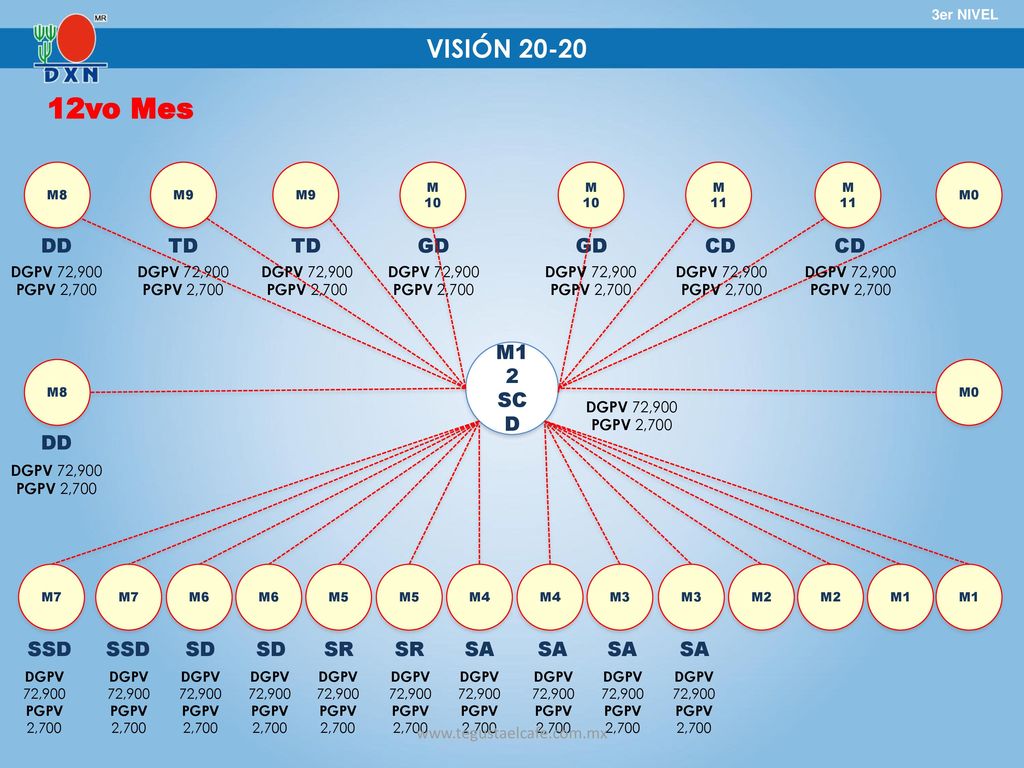 12vo Mes VISIÓN DD TD TD GD GD CD CD M12 SCD DD SSD SSD SD SD SR