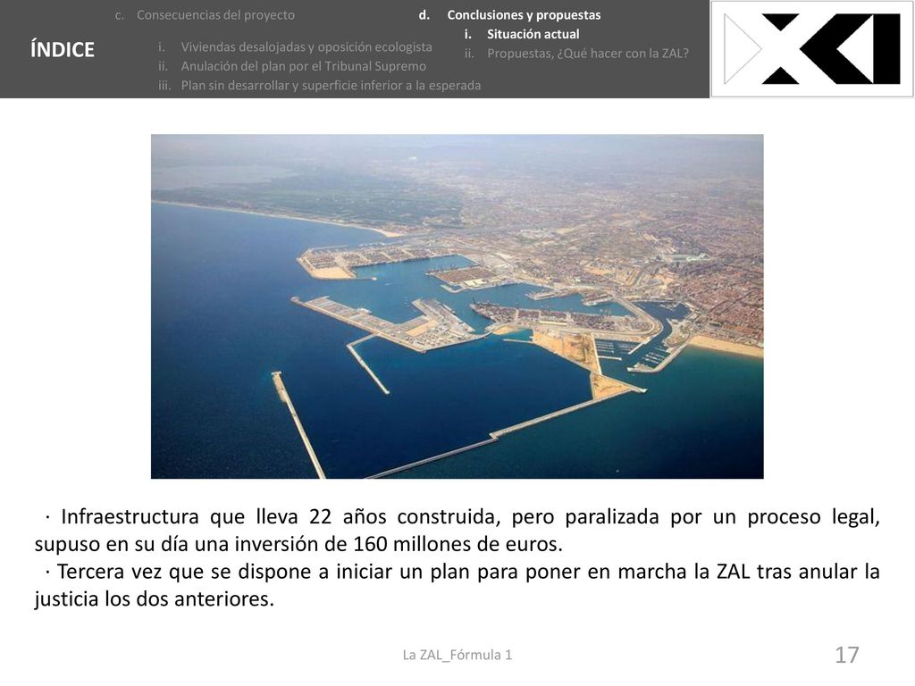 EMPLAZAMIENTO ÍNDICE. c. Consecuencias del proyecto. Viviendas desalojadas y oposición ecologista.