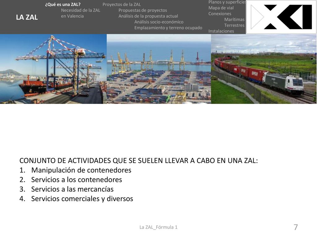 CONJUNTO DE ACTIVIDADES QUE SE SUELEN LLEVAR A CABO EN UNA ZAL: