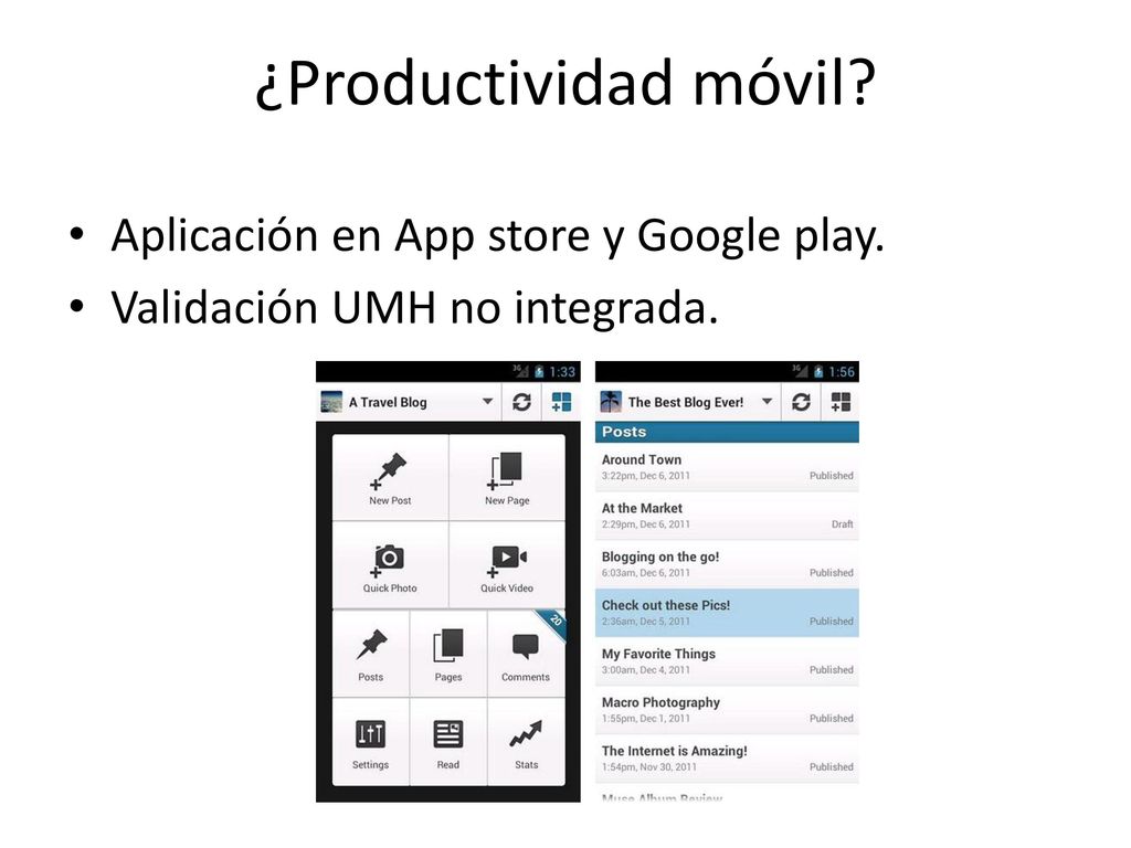 ¿Productividad móvil Aplicación en App store y Google play.