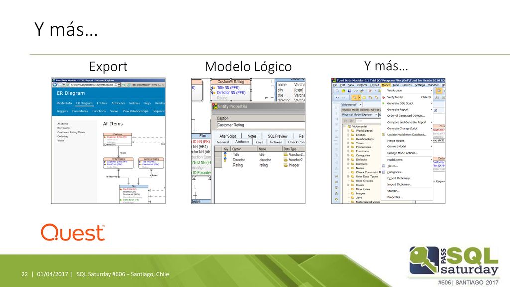 Y más… Export Modelo Lógico Y más… 01/04/2017 |