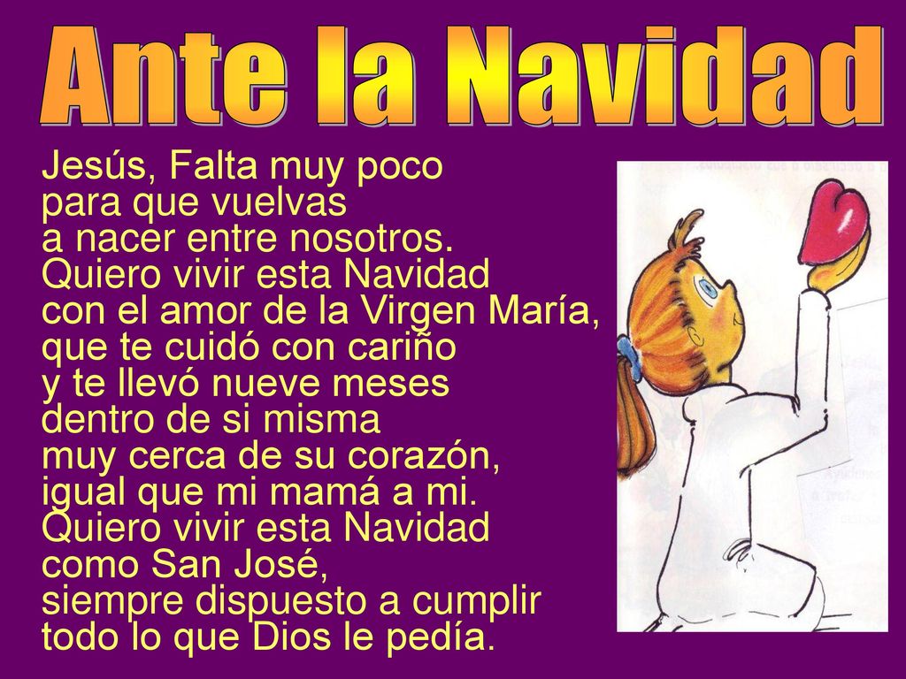 Ante la Navidad Jesús, Falta muy poco para que vuelvas