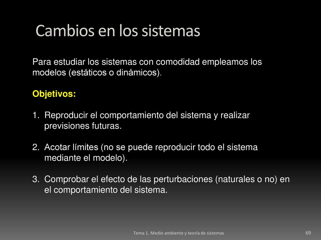 Cambios en los sistemas