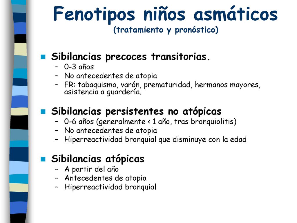 Fenotipos niños asmáticos (tratamiento y pronóstico)