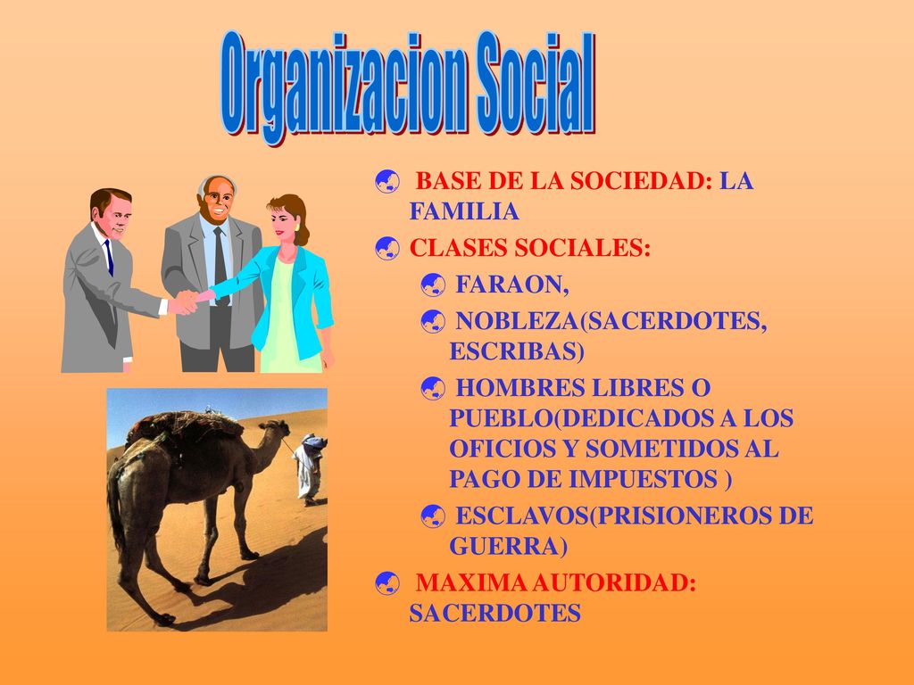 Organizacion Social BASE DE LA SOCIEDAD: LA FAMILIA CLASES SOCIALES: