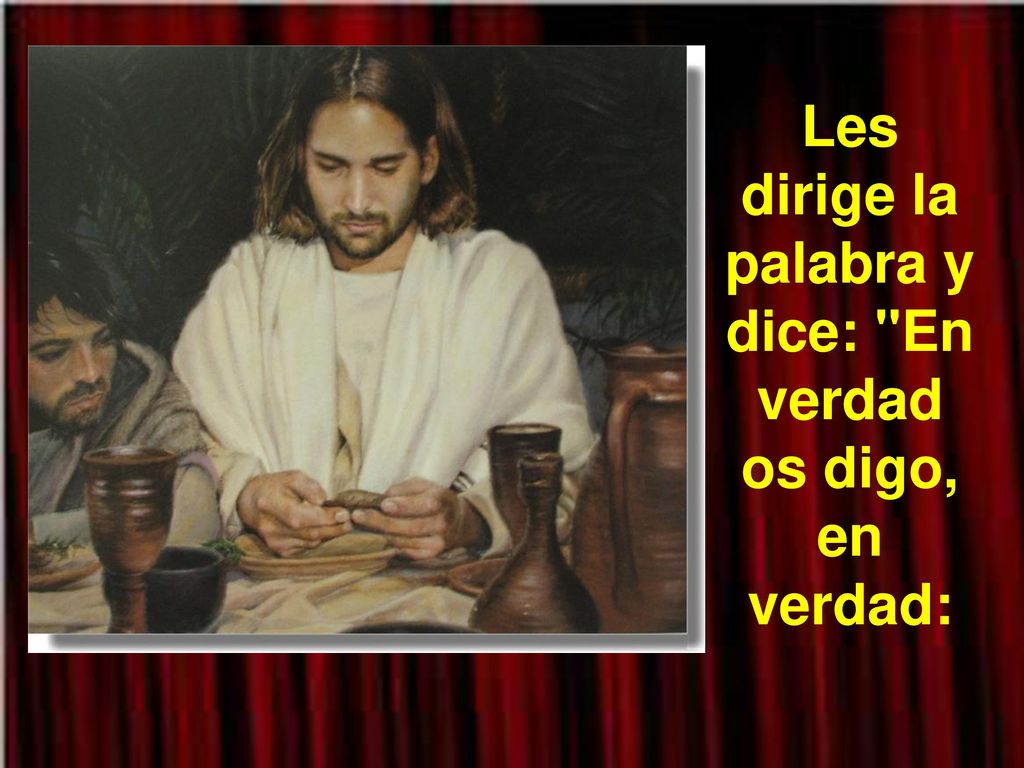Les dirige la palabra y dice: En verdad os digo, en verdad: