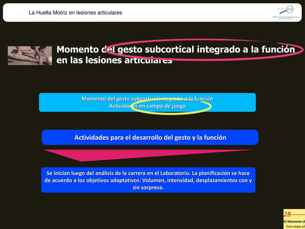 Momento del gesto subcortical integrado a la función