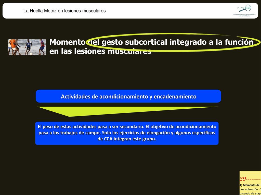 Momento del gesto subcortical integrado a la función