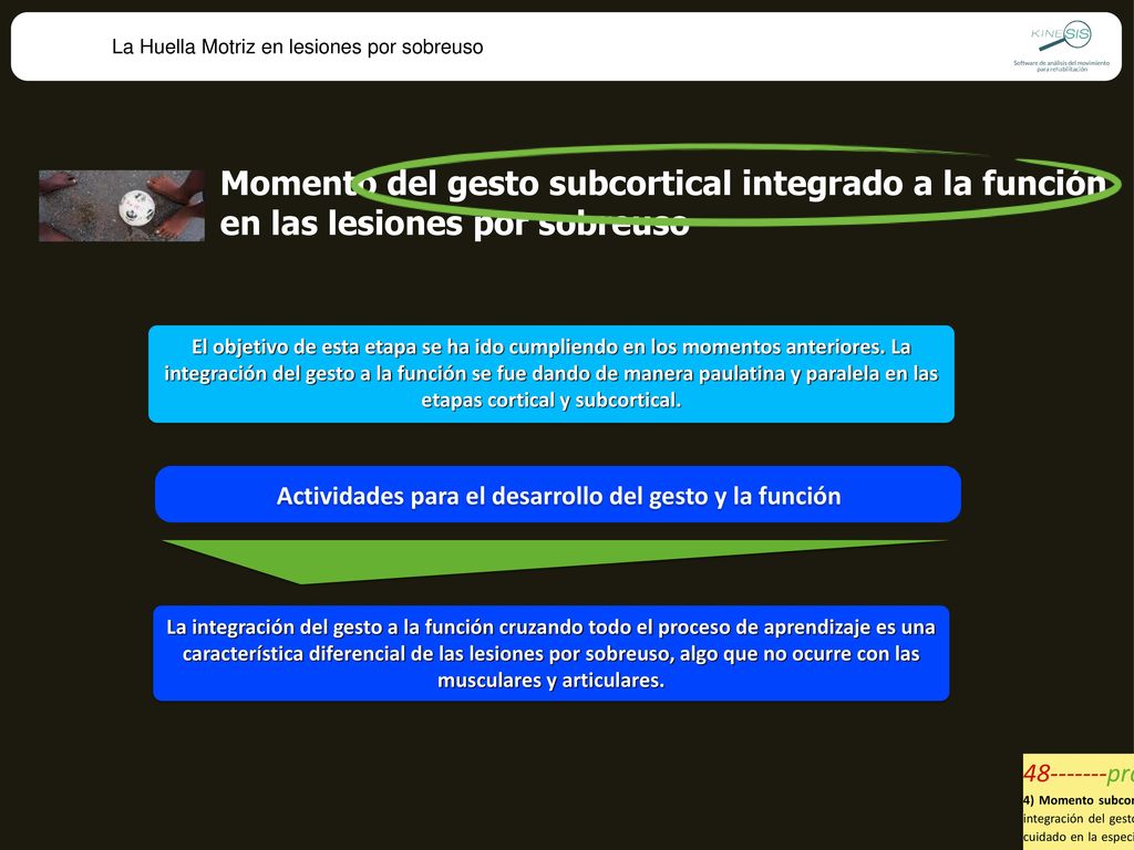 Momento del gesto subcortical integrado a la función