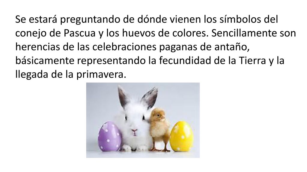 Se estará preguntando de dónde vienen los símbolos del conejo de Pascua y los huevos de colores.