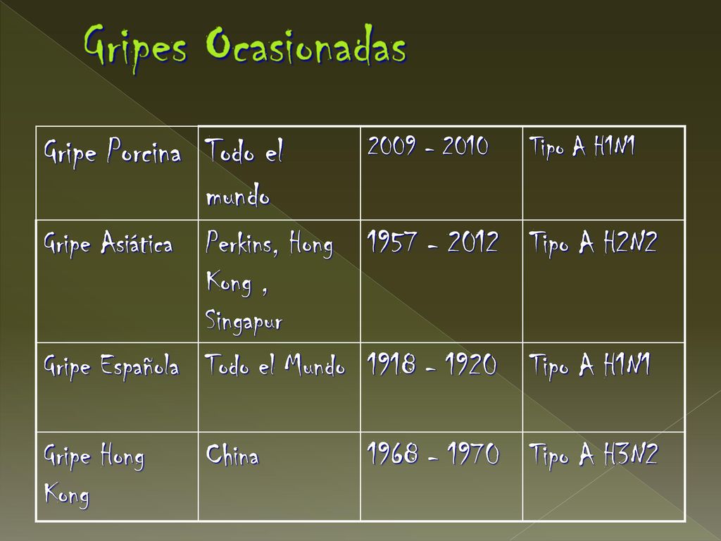 Gripes Ocasionadas Gripe Porcina Todo el mundo Gripe Asiática