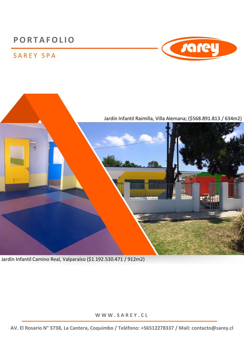 PORTAFOLIO SAREY SPA. Jardín Infantil Raimilla, Villa Alemana; ($ / 634m2)