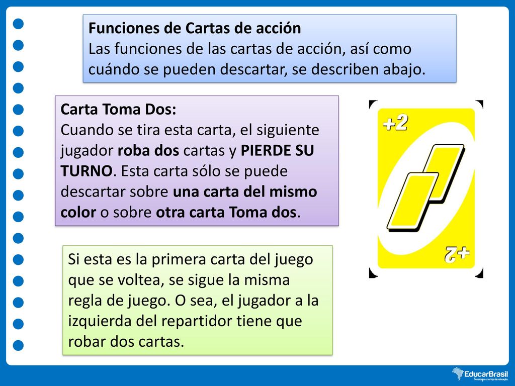 Funciones de Cartas de acción Las funciones de las cartas de acción, así como cuándo se pueden descartar, se describen abajo.