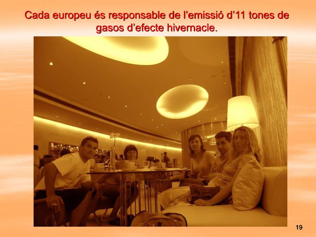 Cada europeu és responsable de l’emissió d’11 tones de gasos d’efecte hivernacle.