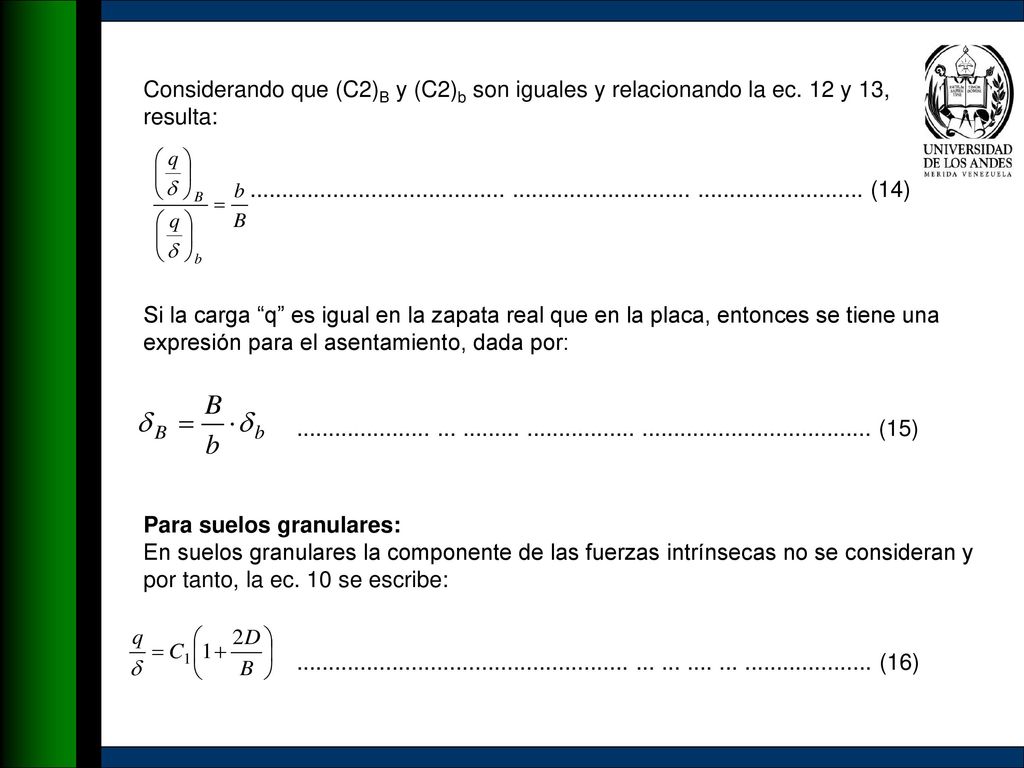 Considerando que (C2)B y (C2)b son iguales y relacionando la ec
