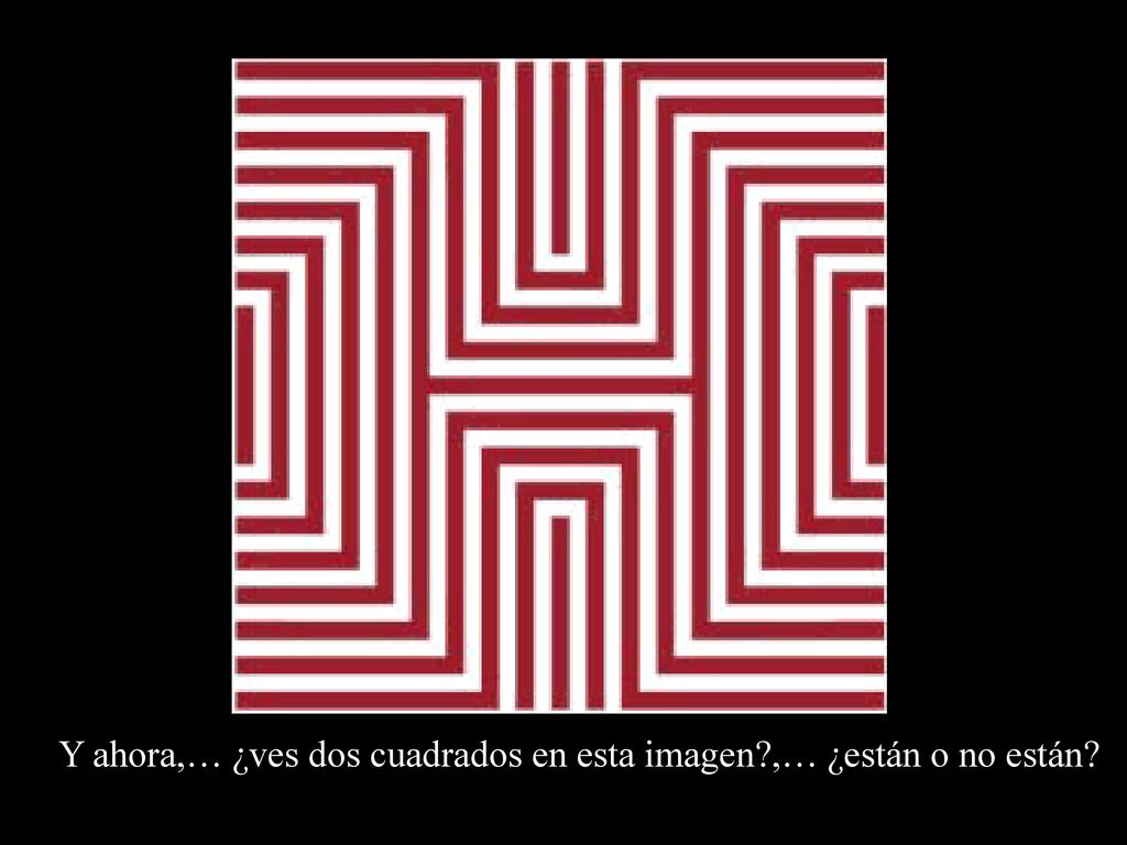 Y ahora,… ¿ves dos cuadrados en esta imagen ,… ¿están o no están