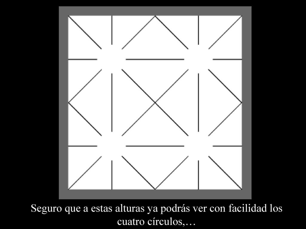 Seguro que a estas alturas ya podrás ver con facilidad los cuatro círculos,…