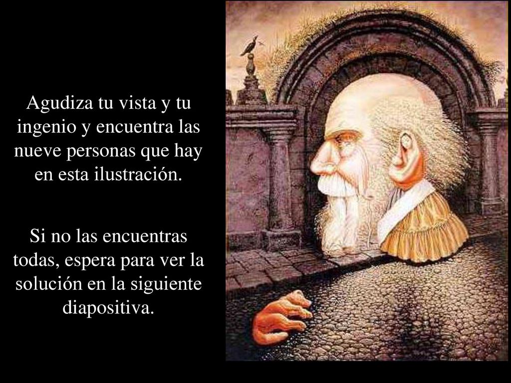 Agudiza tu vista y tu ingenio y encuentra las nueve personas que hay en esta ilustración.