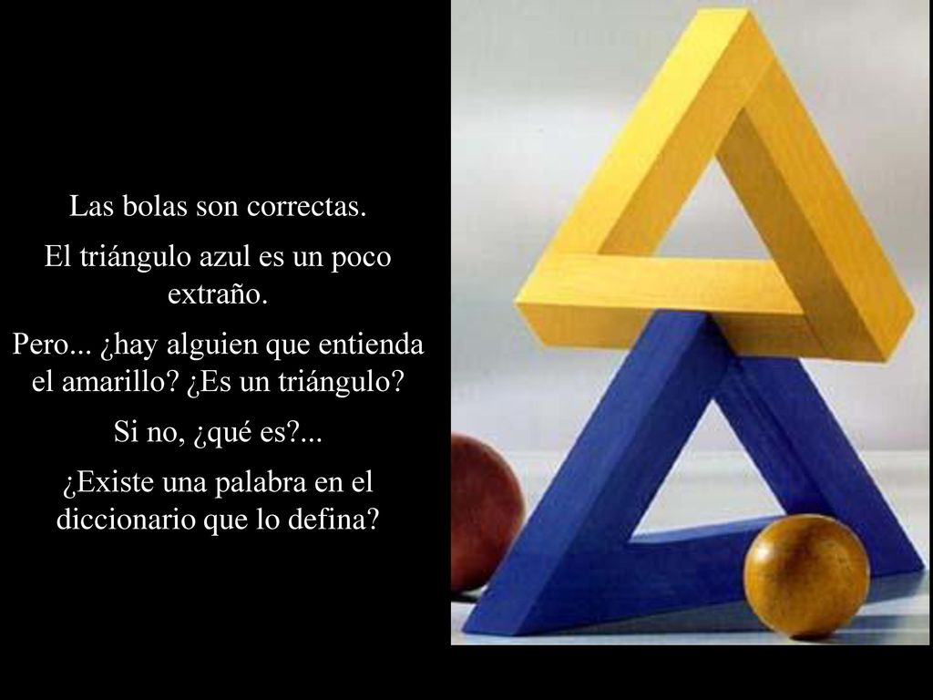 Las bolas son correctas. El triángulo azul es un poco extraño.