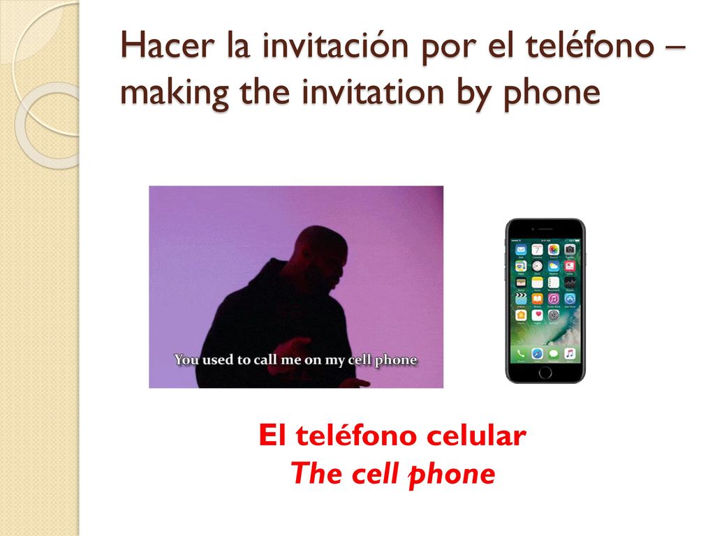 Hacer la invitación por el teléfono – making the invitation by phone
