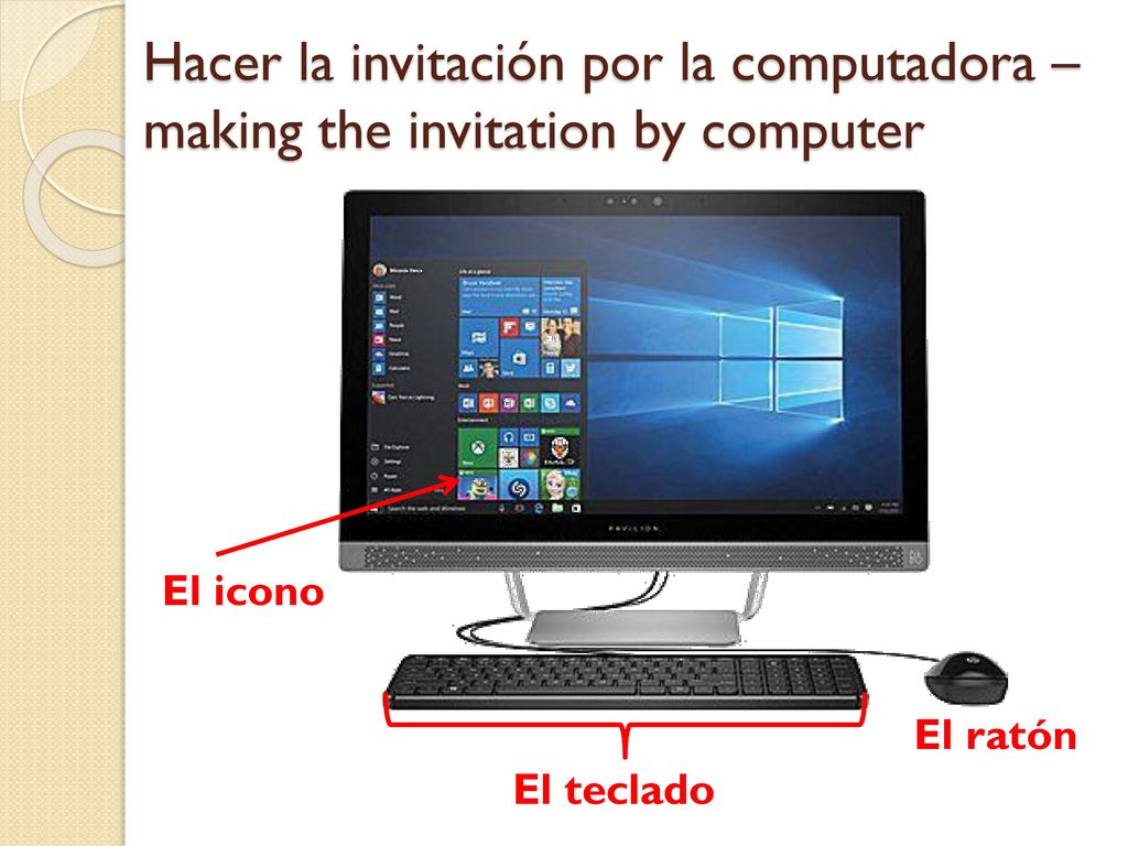 Hacer la invitación por la computadora – making the invitation by computer