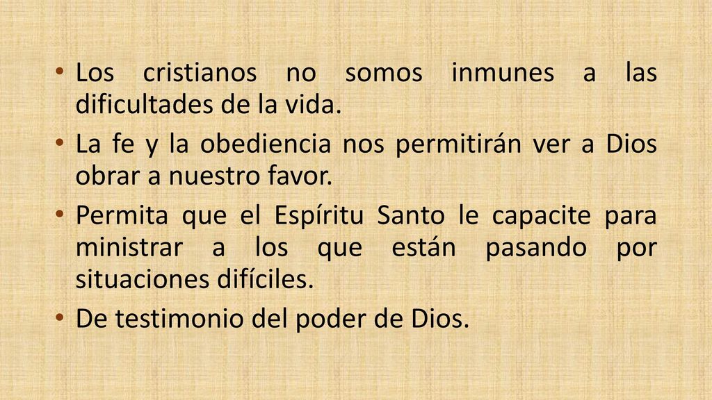 Los cristianos no somos inmunes a las dificultades de la vida.