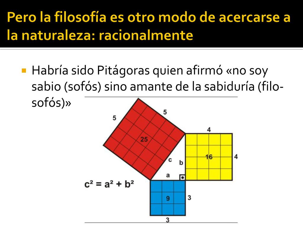 Pero la filosofía es otro modo de acercarse a la naturaleza: racionalmente