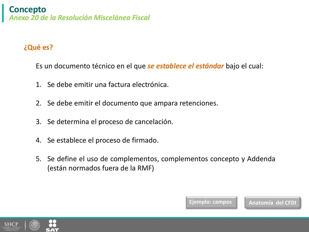 Concepto Anexo 20 de la Resolución Miscelánea Fiscal ¿Qué es
