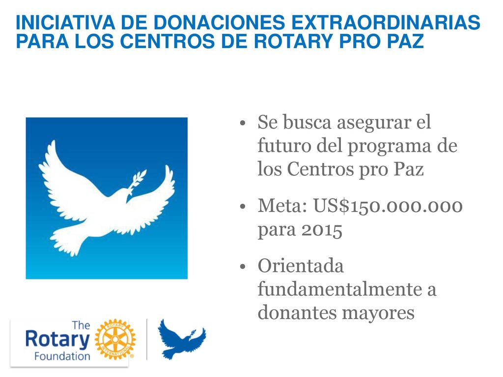 Se busca asegurar el futuro del programa de los Centros pro Paz