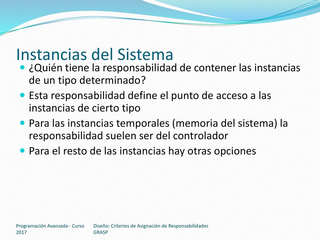 Instancias del Sistema