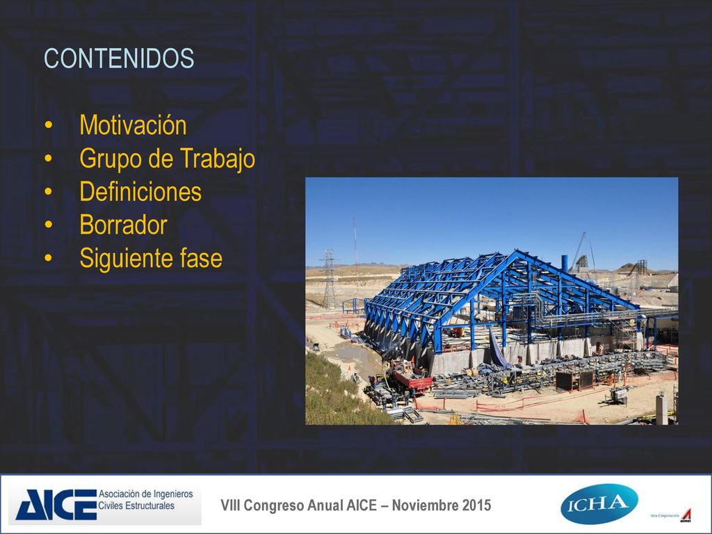 CONTENIDOS Motivación Grupo de Trabajo Definiciones Borrador Siguiente fase