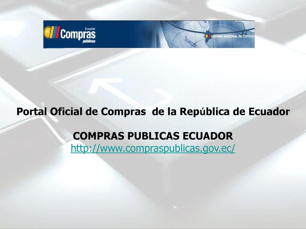 Portal Oficial de Compras de la República de Ecuador