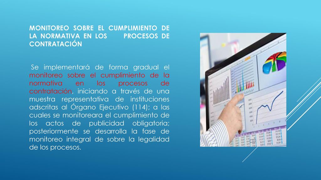 MONITOREO SOBRE EL CUMPLIMIENTO DE LA NORMATIVA EN LOS PROCESOS DE CONTRATACIÓN