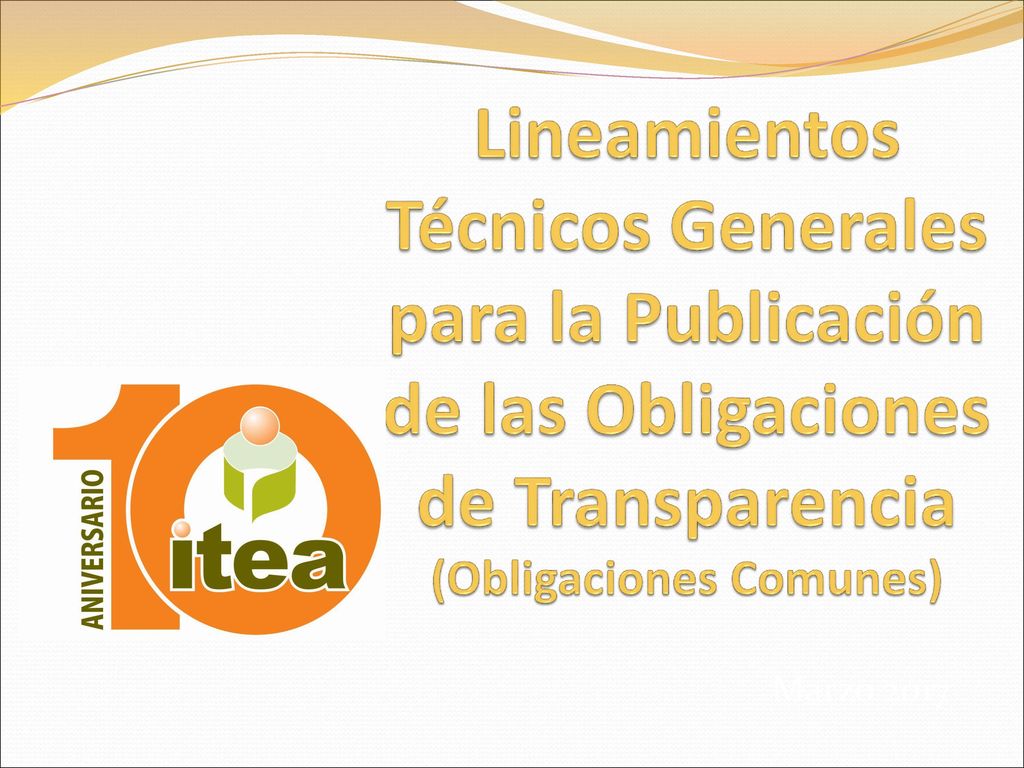 Lineamientos Técnicos Generales para la Publicación de las Obligaciones de Transparencia (Obligaciones Comunes)