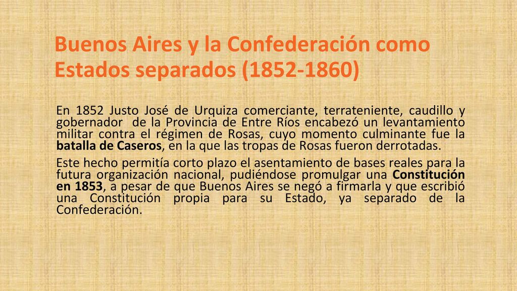 Buenos Aires y la Confederación como Estados separados ( )