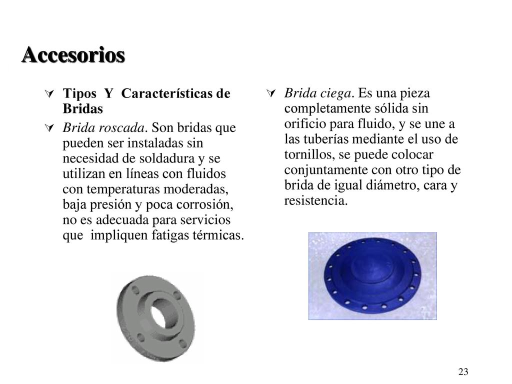 Accesorios Tipos Y Características de Bridas