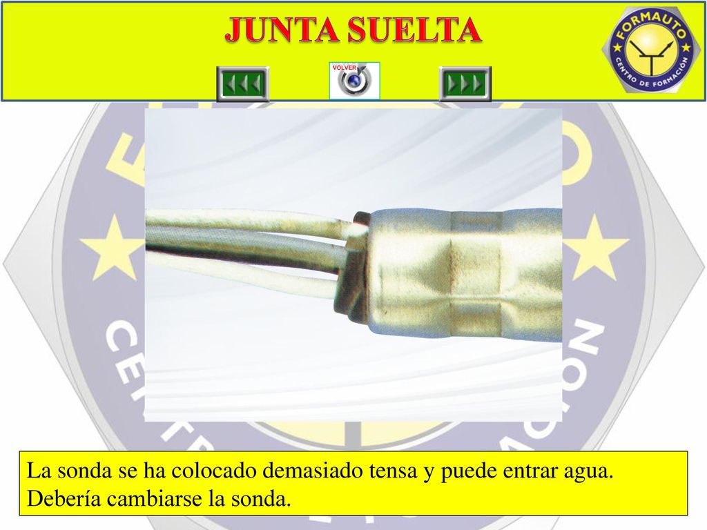 JUNTA SUELTA FALLOS TIPICOS 5. La sonda se ha colocado demasiado tensa y puede entrar agua.