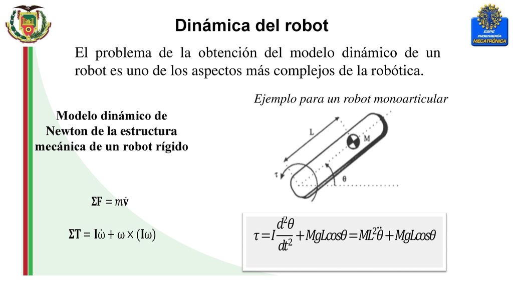 Modelo dinámico de Newton de la estructura mecánica de un robot rígido