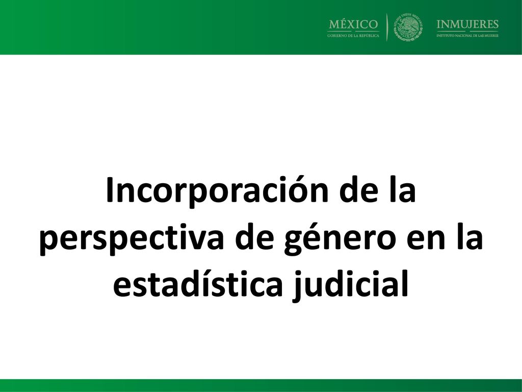 Incorporación de la perspectiva de género en la estadística judicial