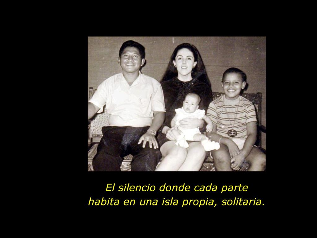 El silencio donde cada parte habita en una isla propia, solitaria.