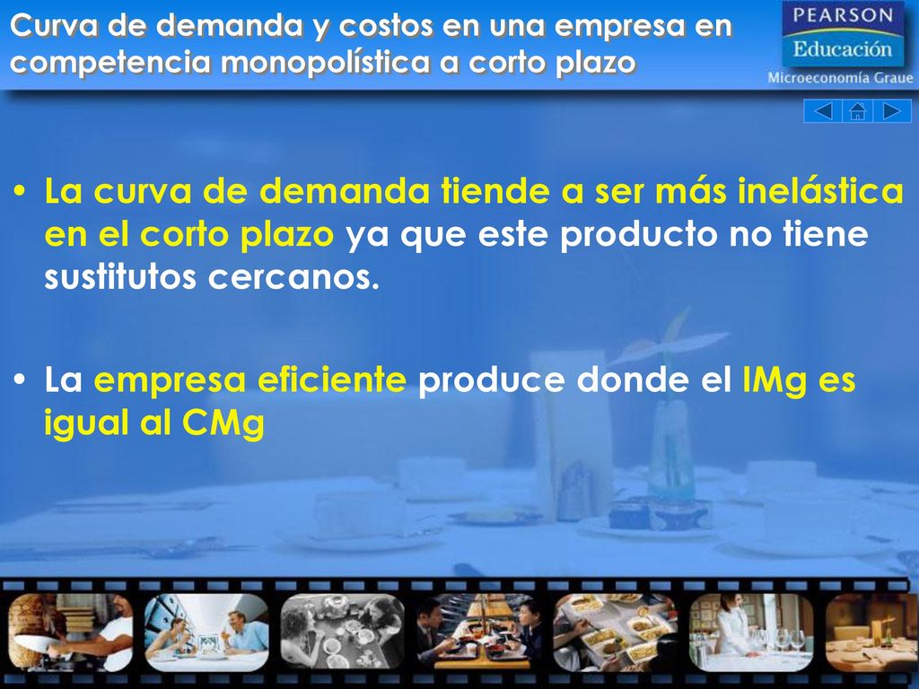 La empresa eficiente produce donde el IMg es igual al CMg