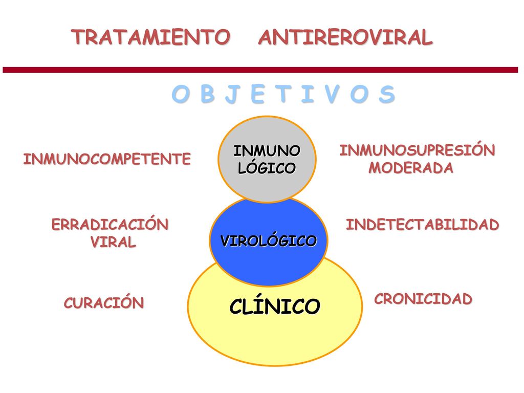 O B J E T I V O S TRATAMIENTO ANTIREROVIRAL CLÍNICO INMUNO LÓGICO