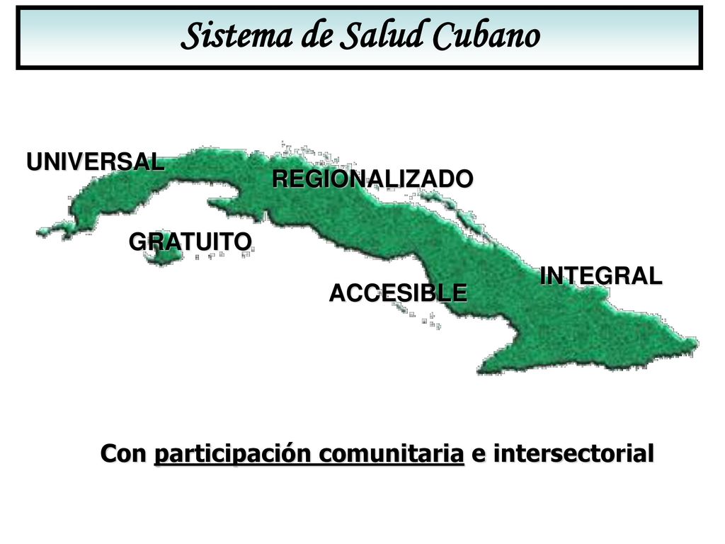 Sistema de Salud Cubano Con participación comunitaria e intersectorial
