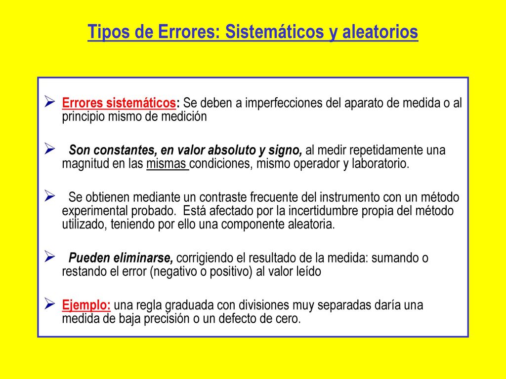 Tipos de Errores: Sistemáticos y aleatorios