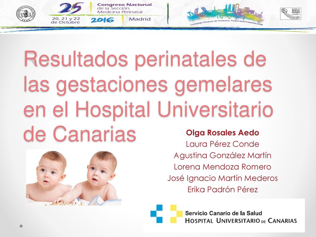 Resultados perinatales de las gestaciones gemelares en el Hospital Universitario de Canarias