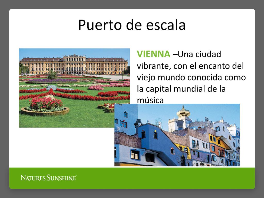Puerto de escala VIENNA –Una ciudad vibrante, con el encanto del viejo mundo conocida como la capital mundial de la música.