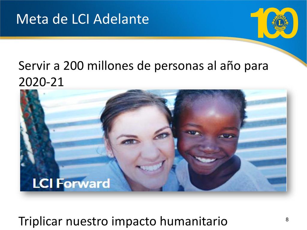 Meta de LCI Adelante Servir a 200 millones de personas al año para Triplicar nuestro impacto humanitario