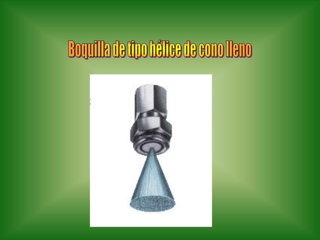 Boquilla de tipo hélice de cono lleno