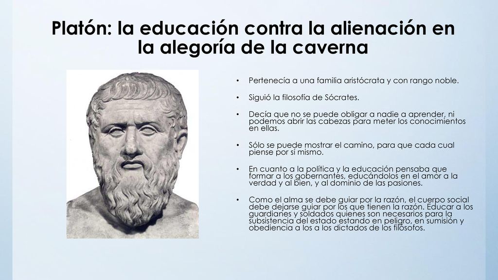 Platón: la educación contra la alienación en la alegoría de la caverna