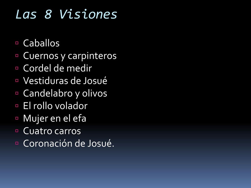 Las 8 Visiones Caballos Cuernos y carpinteros Cordel de medir